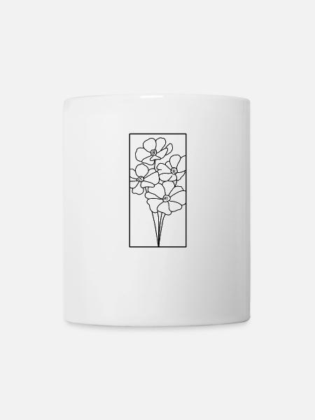 Blumen - Tasse - Weiß
