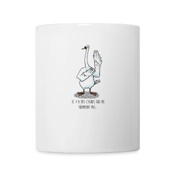 Cygne qui ne trompent pas - Mug blanc - blanc - Devant