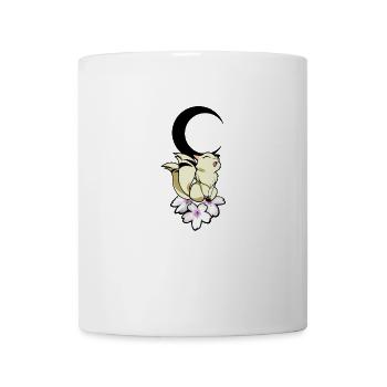 Anime chat lune lune kawaii fleur chat cadeau - Mug blanc - blanc - Devant