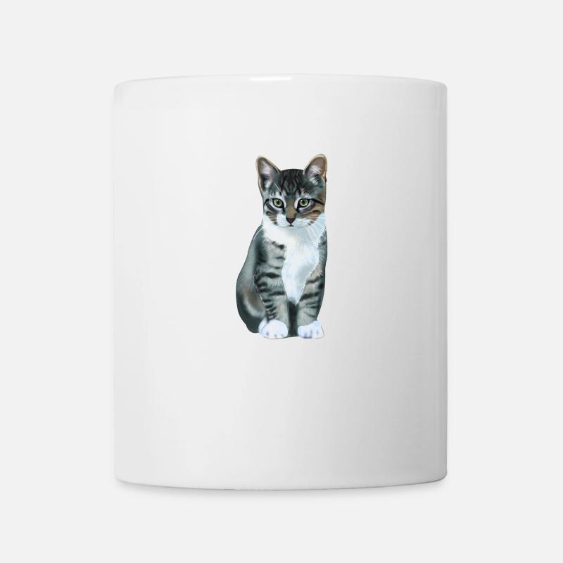 gray cat - Mug - white