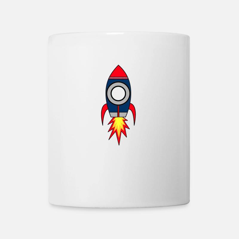 Raketen mit Deinem Text * Personalisierte Rakete - Tasse - Weiß