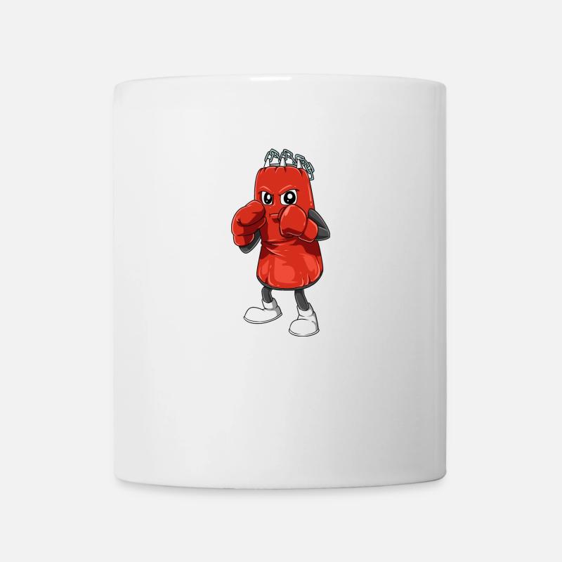 Lustiger Boxsack mit Boxhandschuhen - Tasse - Weiß