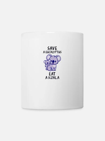 Save a eucalyptus, eat a koala. - Mug blanc - blanc