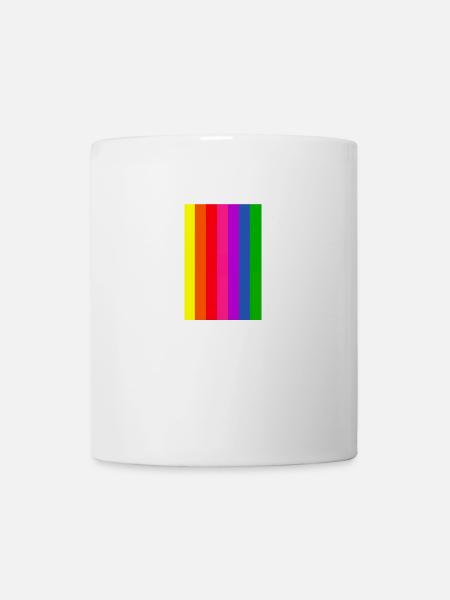 Regenbogenfahne - Tasse - Weiß