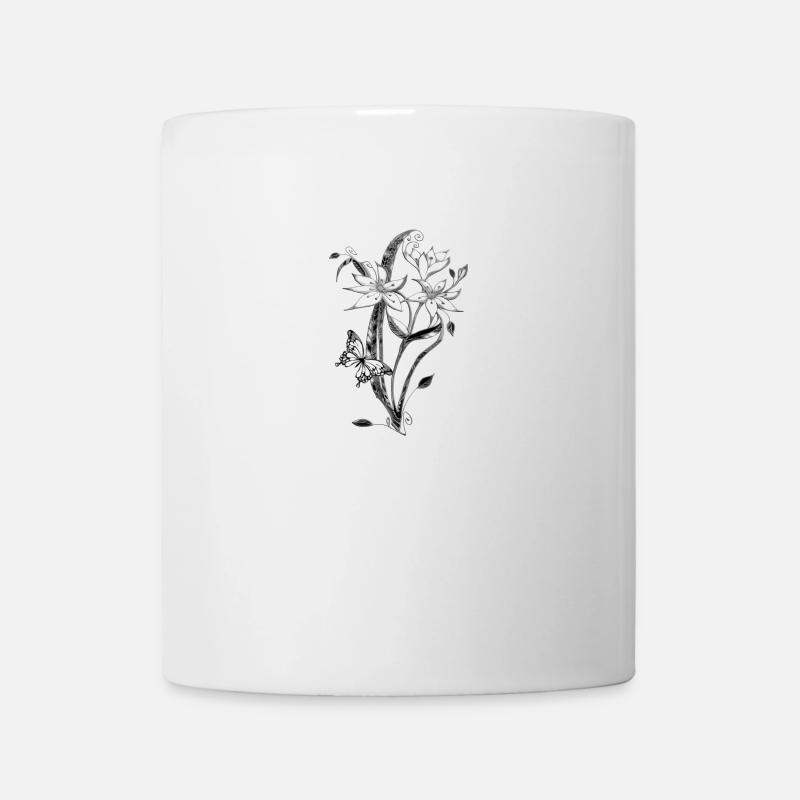 fleurs - Mug blanc - blanc