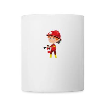 Feuerwehr Feuerwehrmann Feuerlöscher Helm Geschenk - Tasse - Weiß - Vorne