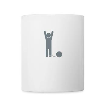 Man in a ball and chain - Mug - white - Front
