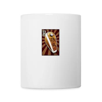 Motorcycle chopper tank - Mug - white - Front