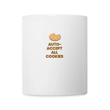 Auto accept all cookies funny pun joke gift - Tasse - Weiß - Vorne