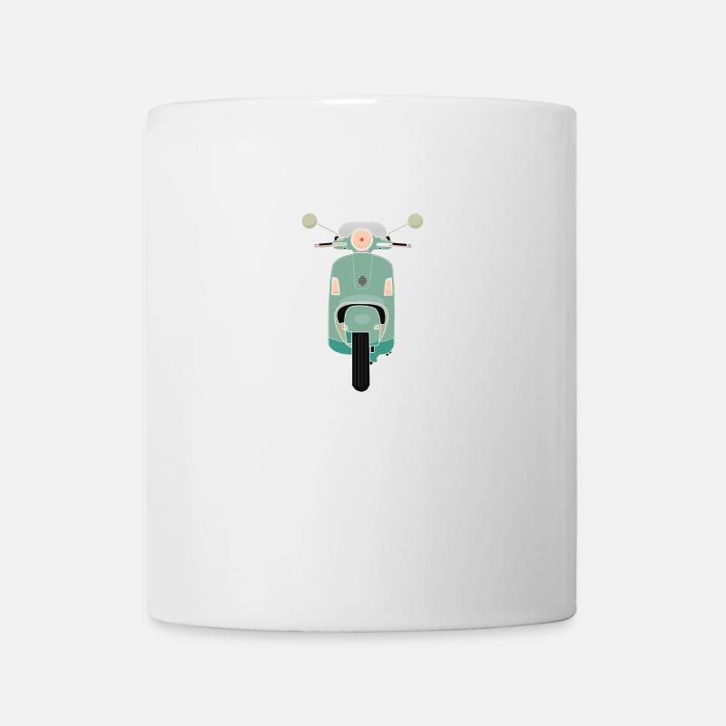 Grüner Roller - Tasse - Weiß