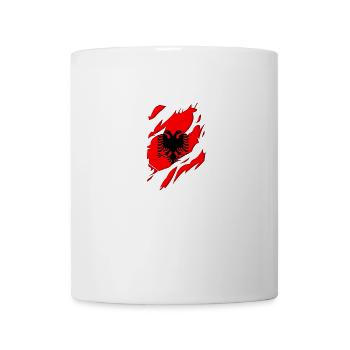 Albania flag torn motif - Mug - white - Front