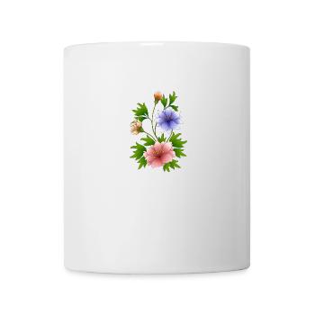 fleurs - Mug blanc - blanc - Devant