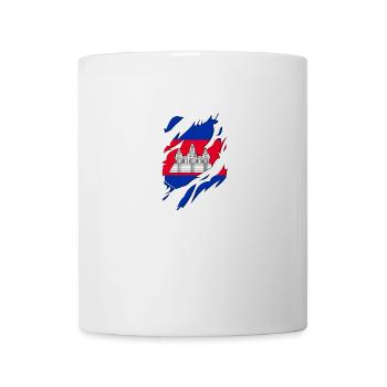 Cambodia flag torn motif - Mug - white - Front