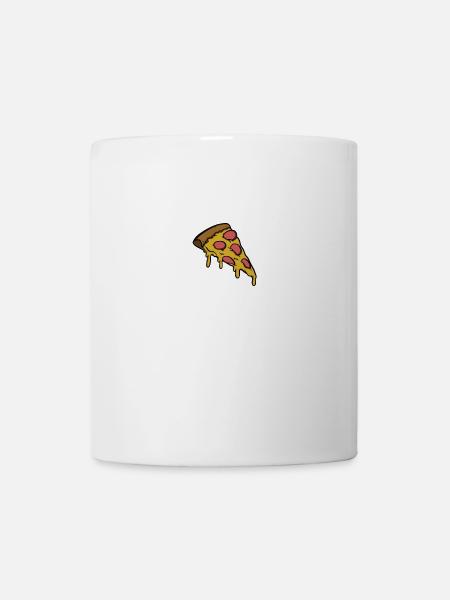 Pizza Slice Illustration Food fast food - Tasse - Weiß