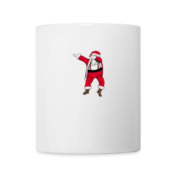 Noël tamponnant le Père Noël - Mug blanc - blanc - Devant