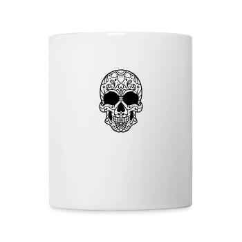 Skull with decoration - Mug - white - Front