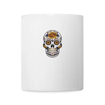 Skull with flowers Mexican style - Mug - white - Front