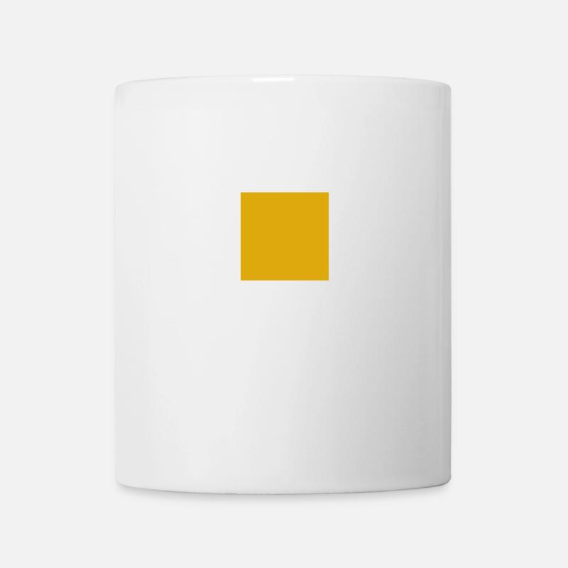CARRE JAUNE - Mug blanc - blanc