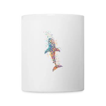 Lebendiges farbenfrohes künstlerisches Hai-Design - Tasse - Weiß - Vorne