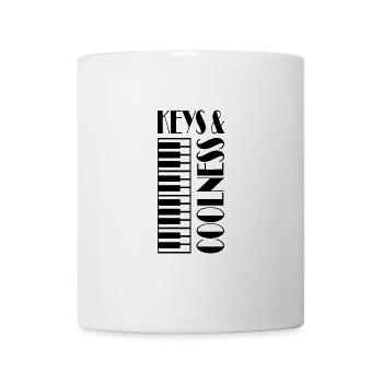 Klavier Pianist Keys & Coolness Piano - Tasse - Weiß - Vorne