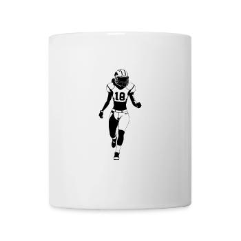 Fille de football américain - Autocollant de sport - Mug blanc - blanc - Devant