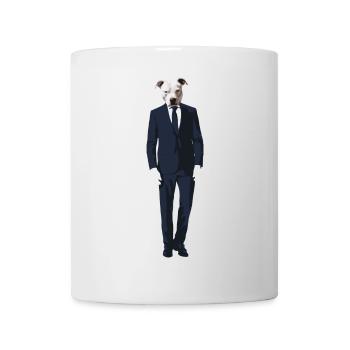 Dog in the Staffordshire suit - Mug - white - Front