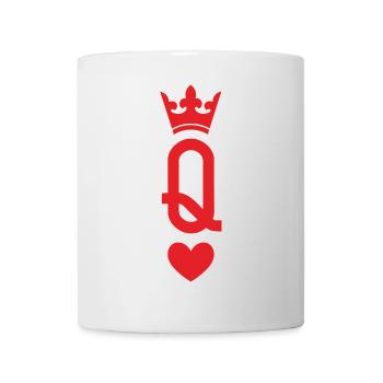 Reine des cartes - Mug blanc - blanc - Devant