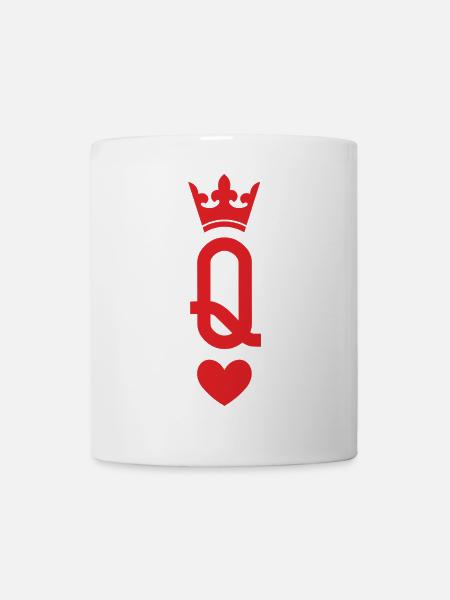 Reine des cartes - Mug blanc - blanc