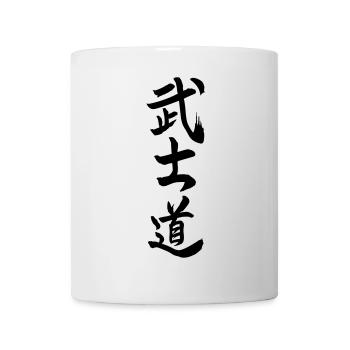 Bushido in Japanese kanji script - Mug - white - Front