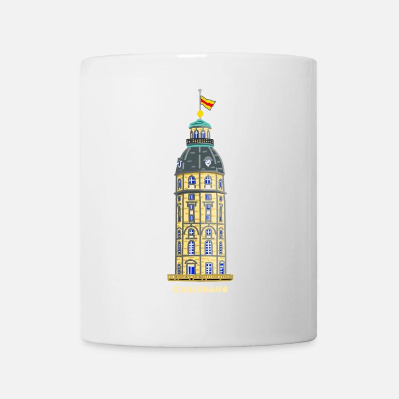 Karlsruhe, tour historique du château - Mug blanc - blanc