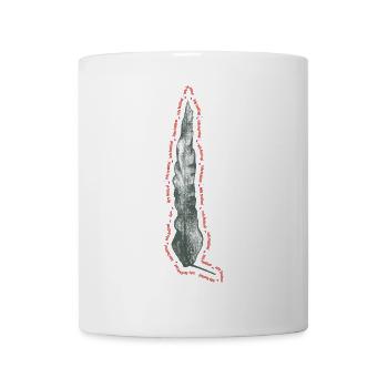 Dessin d'une feuille longue, musique et festival - Mug blanc - blanc - Devant