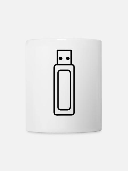 USB-Stick - Tasse - Weiß
