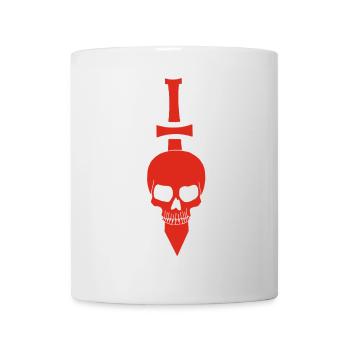 Red Skull and Sword - Mug - white - Front