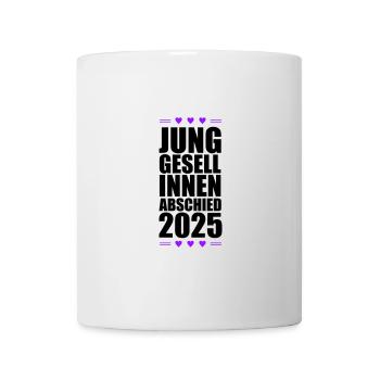 Junggesellinnen Abschied Herz 2025 - Tasse - Weiß - Vorne