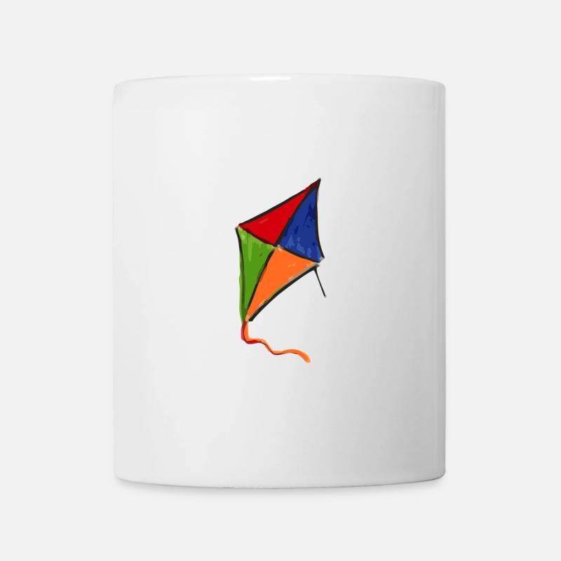 drachen kite - Tasse - Weiß