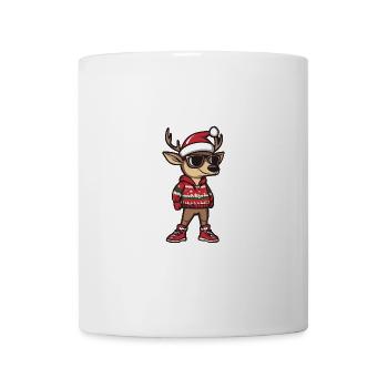 Cerf Noël Cool Noël - Mug blanc - blanc - Devant