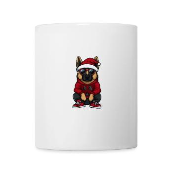 Berger Allemand Chien Noël Cool Noël - Mug blanc - blanc - Devant