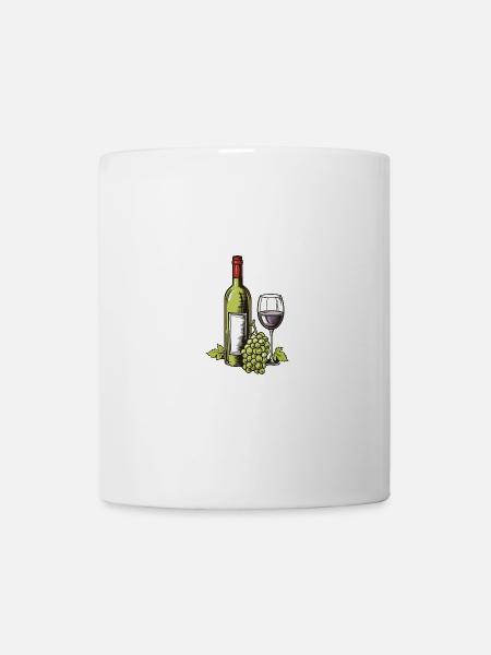 Weinglas Trauben Wein - Tasse - Weiß