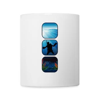 Tauchen Taucher taucht Tauchsport tauchsüchtig - Tasse - Weiß - Vorne