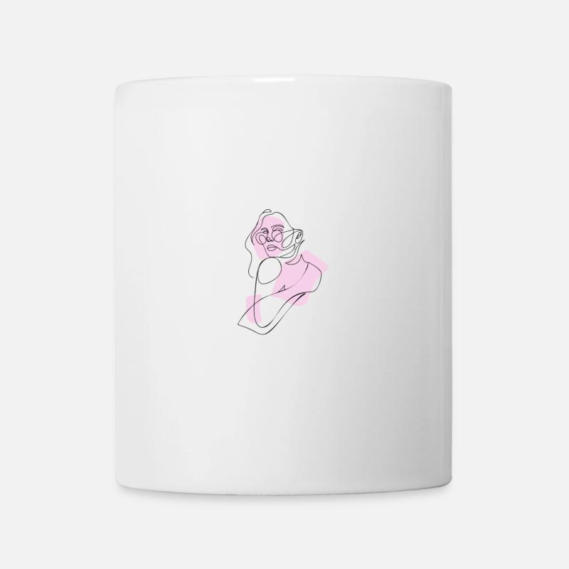 Femme en rose - Mug blanc - blanc