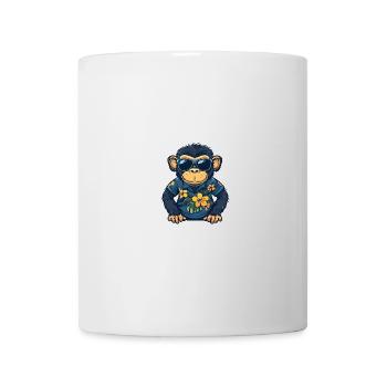 Affe Comic Cool Sommer - Tasse - Weiß - Vorne