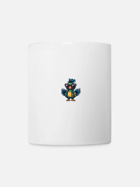 Peacock Bird Comic Cool Summer - Mug - white