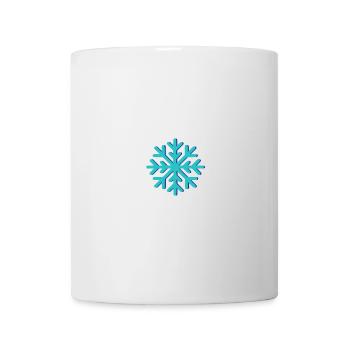 Geometrische blaue Schneeflocke - Tasse - Weiß - Vorne