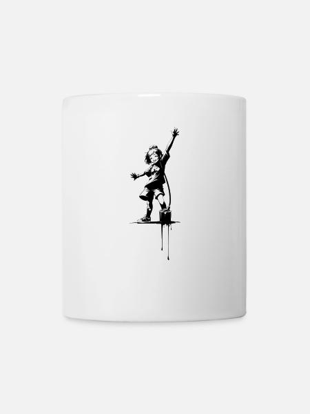Street Art Fille 23253 - Mug blanc - blanc