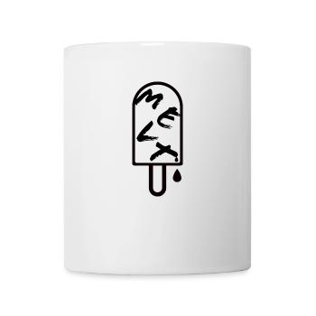 Eis - Schwarz/ schmilzt - Tasse - Weiß - Vorne