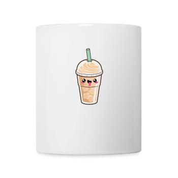 Café Latte Glacé Kawaii - Mug blanc - blanc - Devant