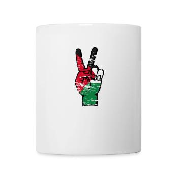 Drapeau de la Palestine Symbole de la Victoire de la Paix utilisé - Mug blanc - blanc - Devant