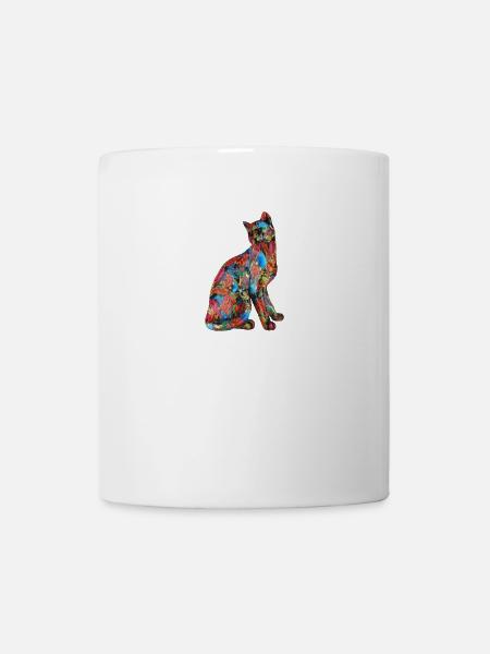Katze Graffiti - Tasse - Weiß