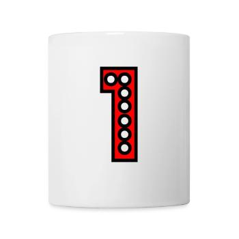 1. 1 Jahr. 1. JUBILÄUM. 1-JÄHRIGES JUBILÄUM - Tasse - Weiß - Vorne
