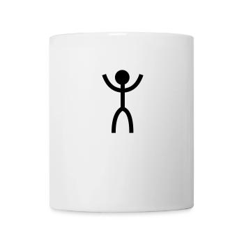 tshirt stickman debout - Mug blanc - blanc - Devant